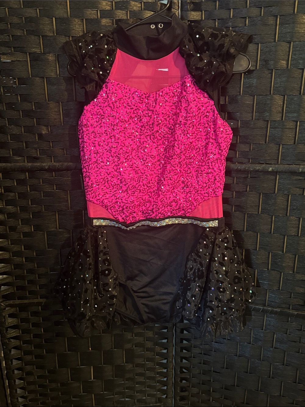 Weissman Hot Pink Sequin Dance Costume